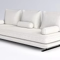 Modern Light Colored Fabric Sectional Sofa With Comfortable Cushions And Armrests 3d model