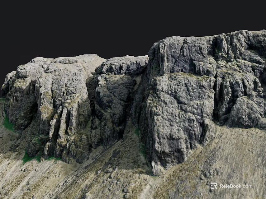 Natural Rockery Stones Featuring Layered Structure And Rough Surface Texture 3d model 