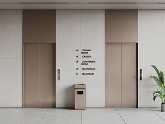 Elevator hall 3d model