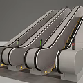 Subway Elevator Subway Elevator Escalator Stairs Public Elevator 3d model