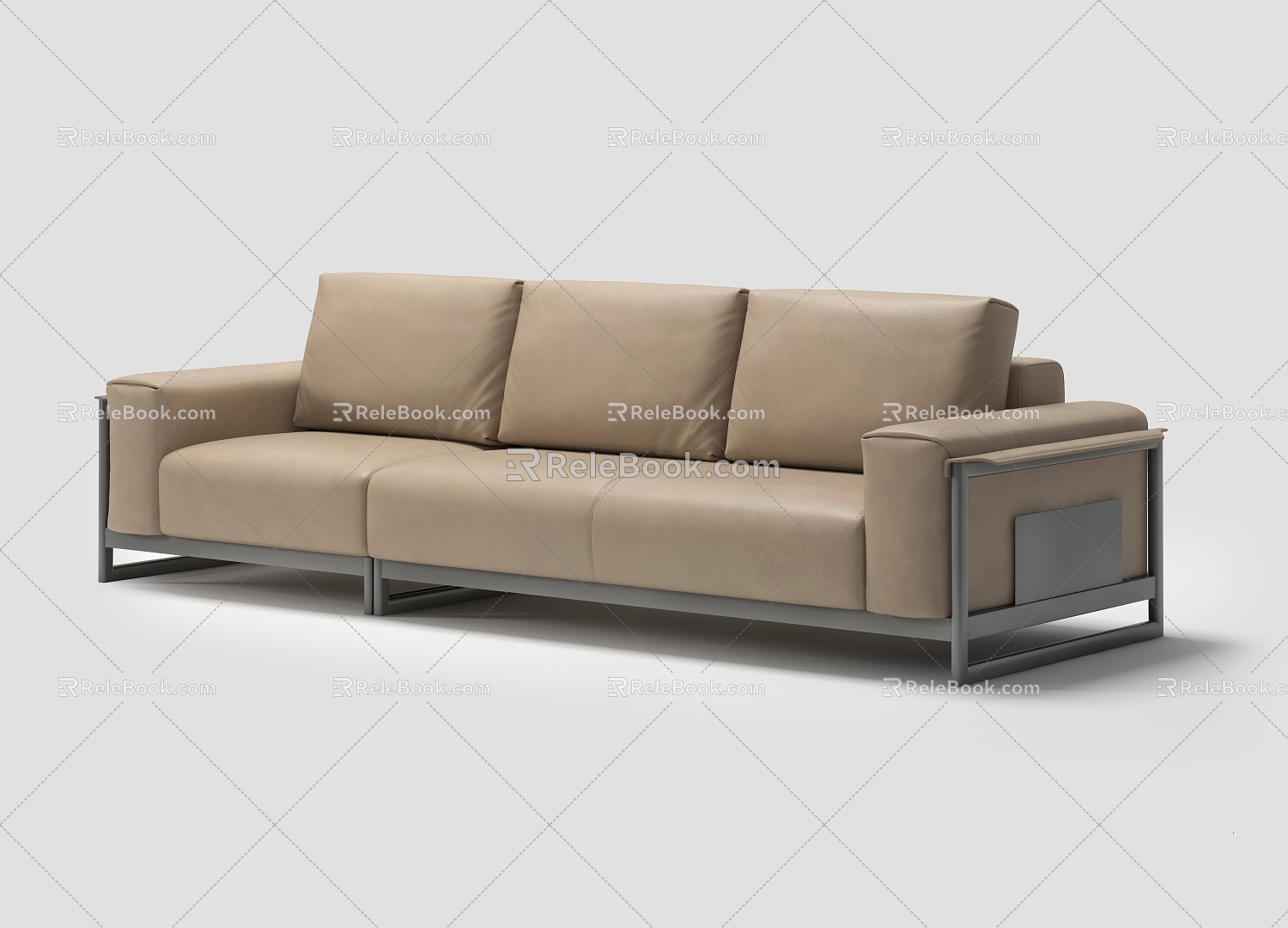 Premium Italian Minimalist Sofa 3d model