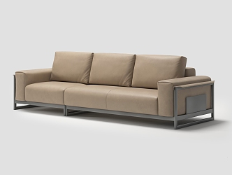 Premium Italian Minimalist Sofa 3d model