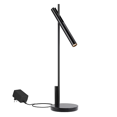 Black Modern Table Lamp With Adjustable Head And Metal Stand For Home Office Study Room 3d model
