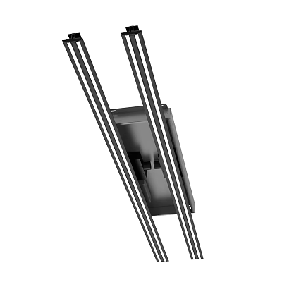 Modern Metal Clothes Hanger with Double Bars and Sleek Design 3d model