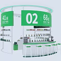 Mengniu Commercial Exhibition Booth With Circular Design Green Elements And 1000 Plus Products
