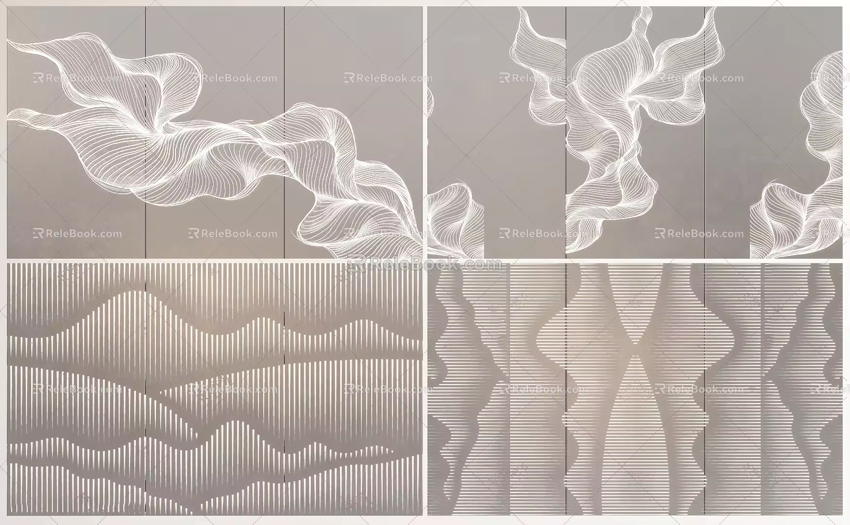 New Chinese Background Wall Sofa Background Wall Bedside Background Wall TV Background Wall Decorative Background Wall 3d model