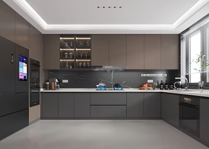 Simple kitchen refrigerator dishwasher disinfection cabinet 3d model