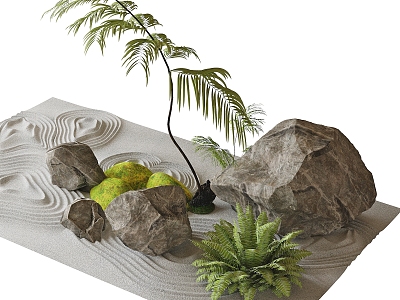 Staircase Indoor Landscape Scenery Sick rockery model