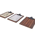 Three Different Wooden Clipboards With Natural Wood Design For Holding Papers