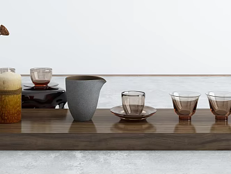 Modern Tea Set Tea Set 3d model