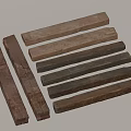 Natural Stone And Wood Strips With Different Colors And Varied Textures