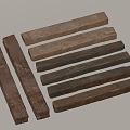 Wood Pillar Old Wood Old Wood Rotten Wood Member Wood Strip Square Wood Sleeper 3d model