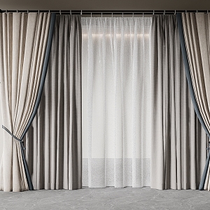 curtain fabric curtain gauze curtain fabric curtain 3d model