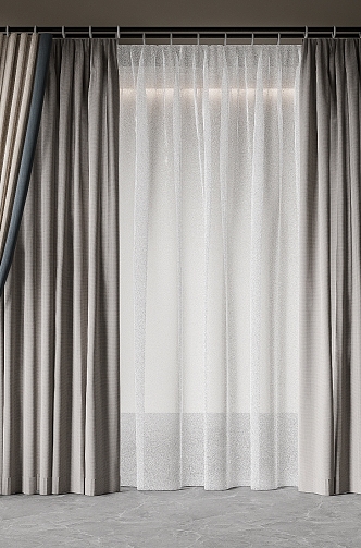 curtain fabric curtain gauze curtain fabric curtain 3d model