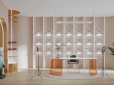 Light Luxury Live Room Cosmetics Store Live Room model