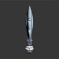 Ornate Ice Blue Axe With Crystal Carvings And Decorative Wooden Handle Design