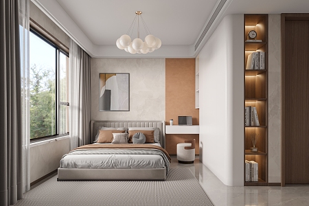 Modern Bedroom Simple Bedroom 3d model