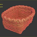 Woven Storage Basket For Household Use In Natural Color With Square Shape And Handmade Design