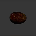 Reddish Brown Avocado With Yellow Spots On Textured Surface Against Dark Background