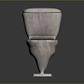 Modern Ceramic Toilet With Standard Tank And Comfortable Seat For Bathroom