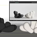 Modern Lazy Sofa Alien Lazy Sofa Flower Petal Lazy Sofa 3d model