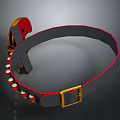 Red and Black Tactical Weapon Belt With Metal Buckle And Ammunition Pouches