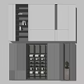 Tea room background wall image wall 3d model