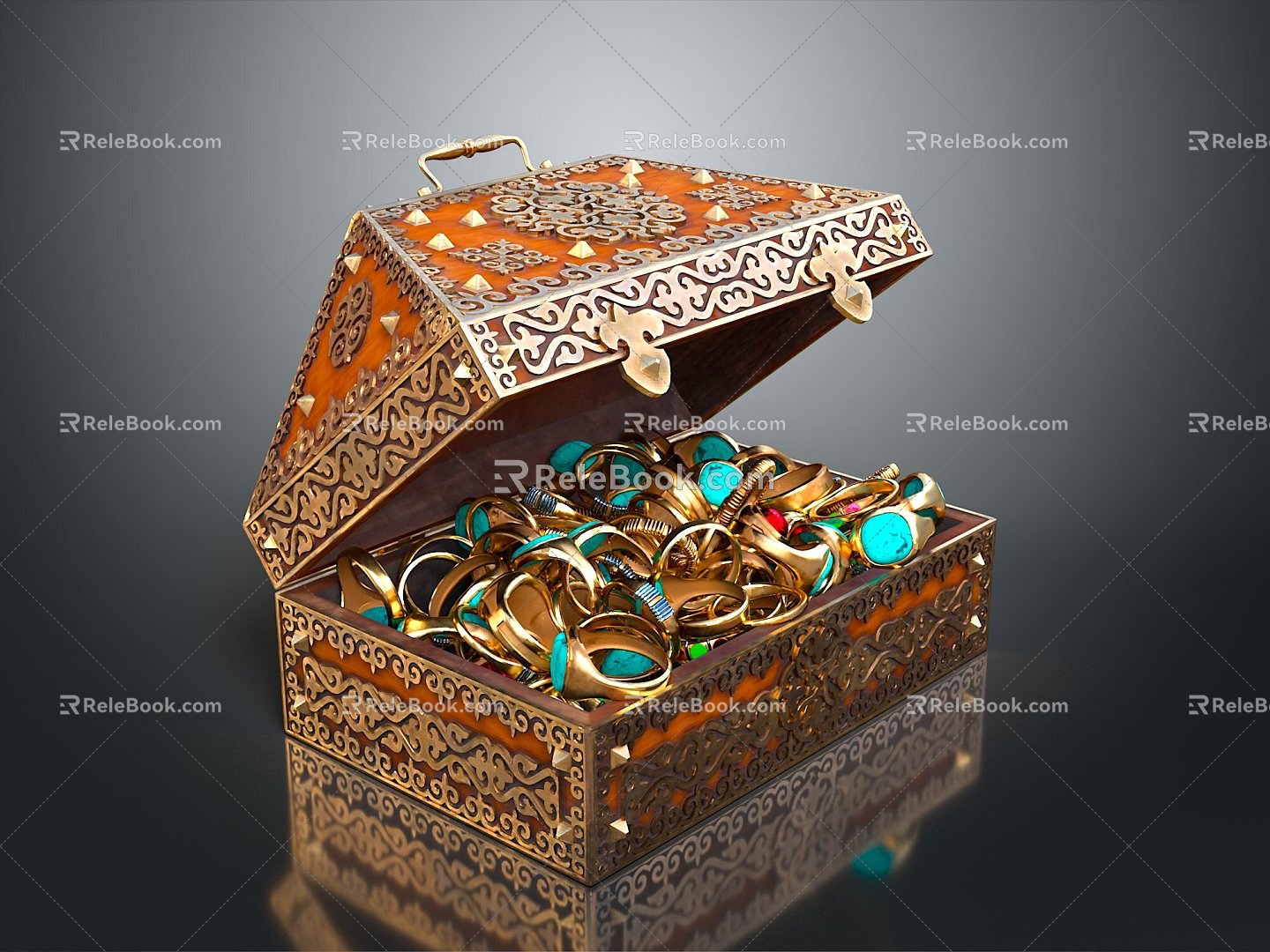 Cartoon Chest Treasure Chest Treasure Chest Jewelry Chest Cashbox Wooden Chest Game Chest Treasure Chest Pirate Chest 3d model