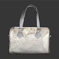 Elegant Vintage Floral Print Handbag With Leather Handles And Classic Design