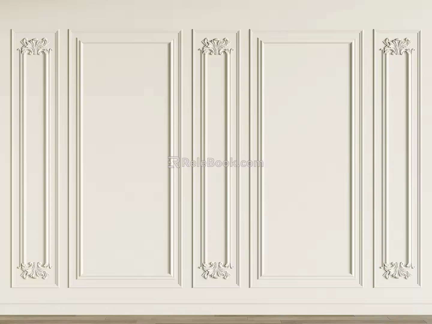 Carved clapboard lines 3d model