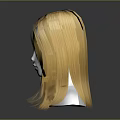 Human Head Mannequin With Long Blonde Hair And Detailed Facial Features