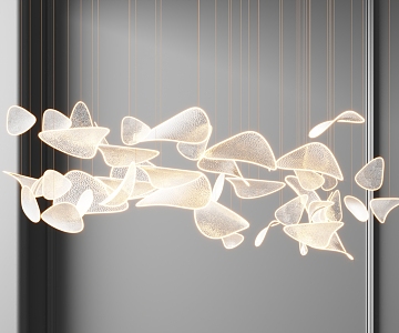 Modern shaped chandelier art chandelier 3d model