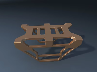 Road Infrastructure Metal Traffic Safety Barrier With Geometric Design For Urban Roads 3d model