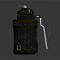 Green Industrial Container With Hexagonal Mesh Structure Top Lid And Transparent Handle