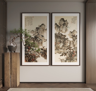 New Chinese Hanging Paintings Chinese Hanging Paintings 3d model