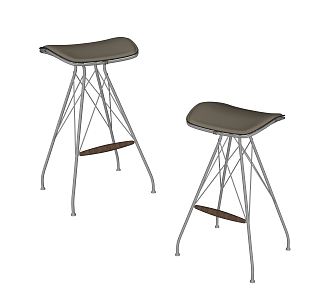 Modern Bar Stool Bar Chair 3d model