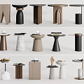 Various Modern Side Tables With Wood Metal And Ceramic Bases For Living Room Decor