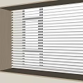 White Venetian Blinds On Window In Modern Room Interior With Natural Light