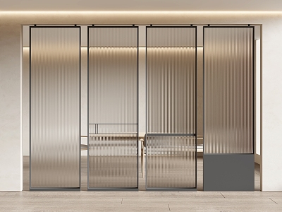 Modern Screen Partition Changhong Glass Partition Changhong Glass Screen Entrance Partition 3d model