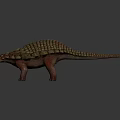 Reptile With Armored Shell Red Yellow Scales And Spikes On Dark Background