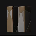 Modern Folding Room Divider With Geometric Wooden And White Panels Contemporary Minimalist Home Decor Piece