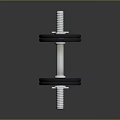 Essential Sports Equipment Dumbbell with Weight Plates and Metal Bar for Fitness Training