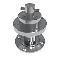 Industrial Silver Metal Component With Flange Structure And Bolt Holes