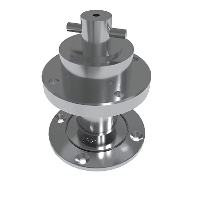 Industrial Silver Metal Component With Flange Structure And Bolt Holes 3d model