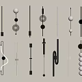Various Modern Wall Lamps with Different Shapes and Lighting Effects for Interior Decoration