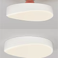 White Modern Ceiling Light With Soft Glow And Sleek Design Mounted On Ceiling 3d model