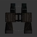Classic Black Binoculars Electronic Device With Optic Lenses And Vintage Design