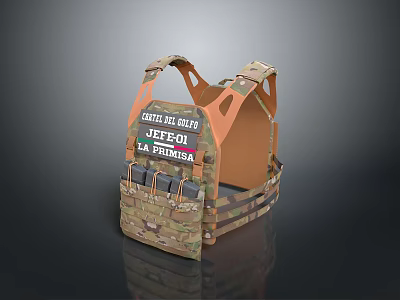 Camouflage Tactical Vest With Multiple Pockets And Adjustable Straps For Daily Use 3d model