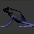 Vibrant Blue Spotted Frogs And Blue Legged Green Frogs As Playful Characters