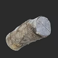 Natural Stone Wood Log with Solid Organic Texture for Home Decor Projects 3d model